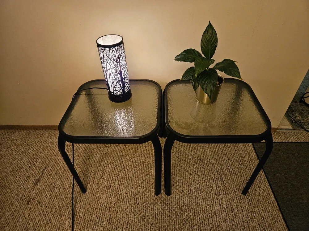2 Glass Tables