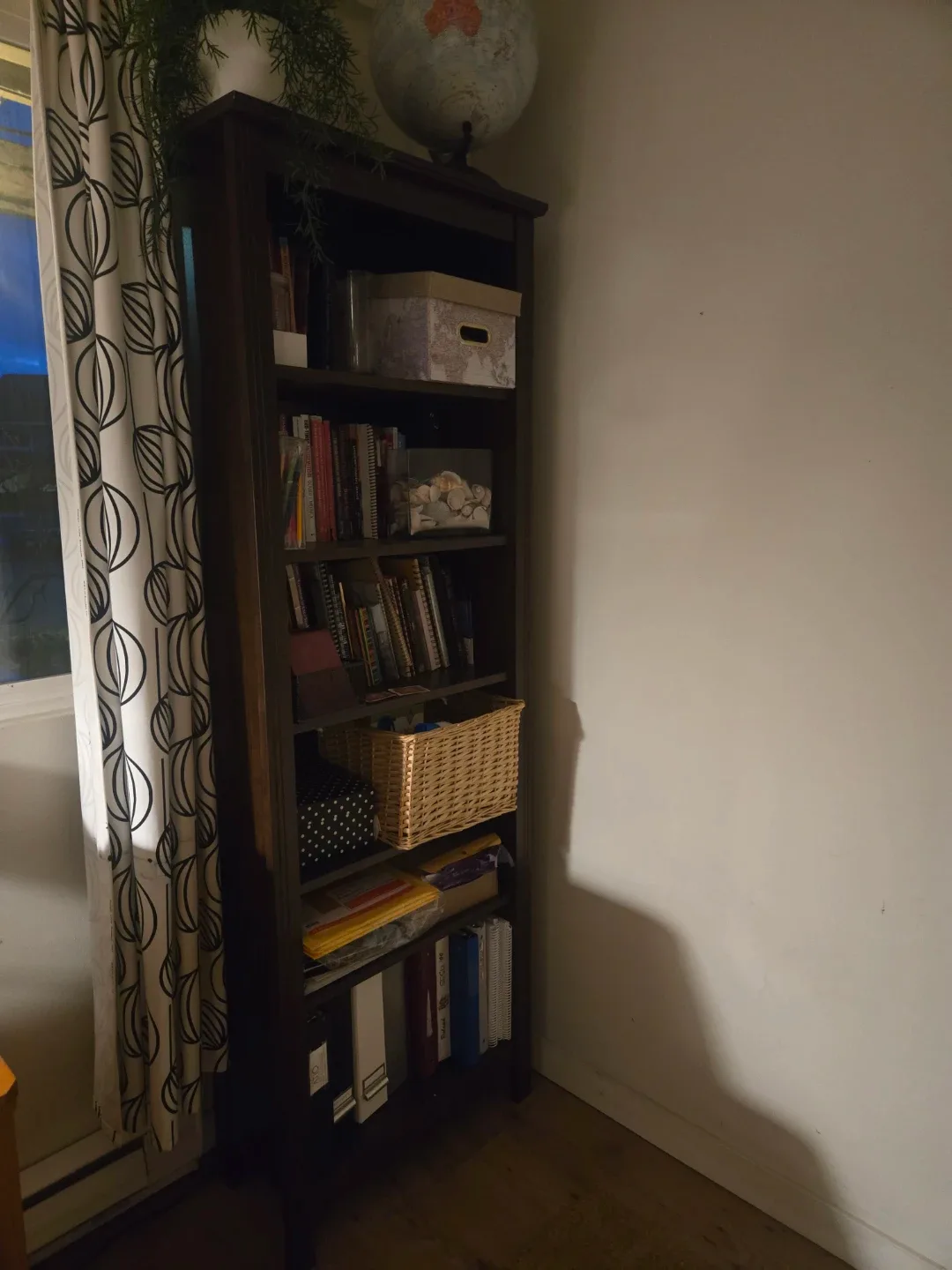 Dark Brown Wooden Bookcase