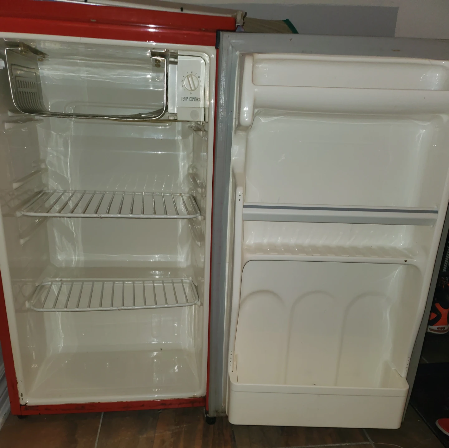 Red Bar Fridge with Stickers - photo 2