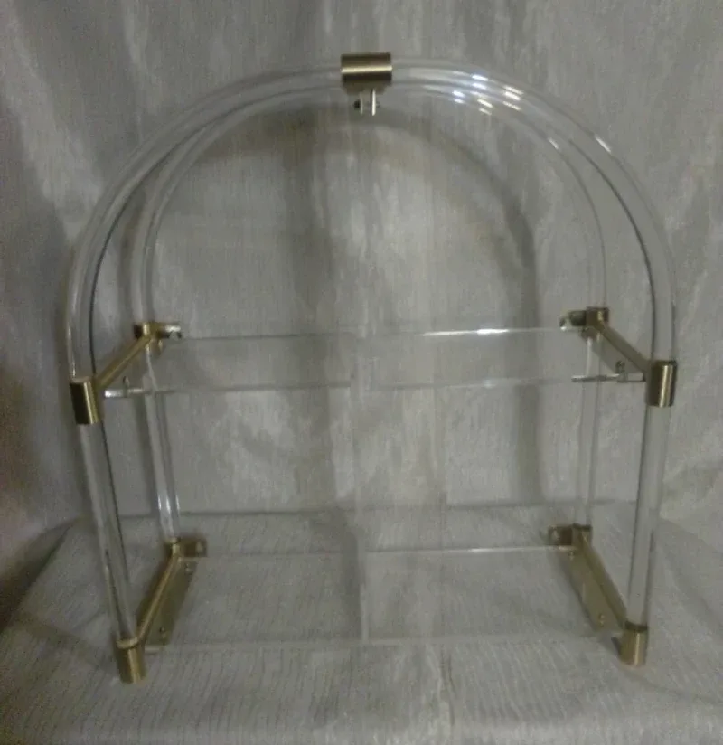 Lucite and Brass Shelf