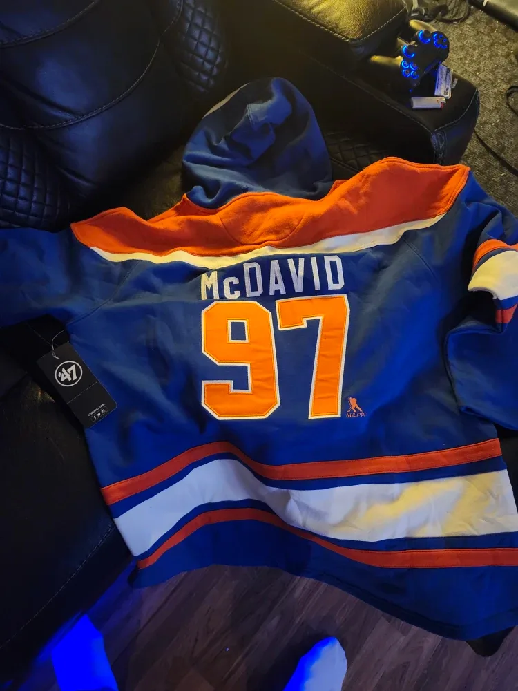 Edmonton Oilers MCDAVID Hockey Lace-Up Hoodie image indicator(2)