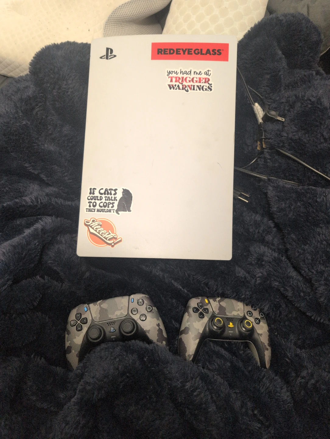 PlayStation 5 digital with disk slot with 2 Camo Controllers