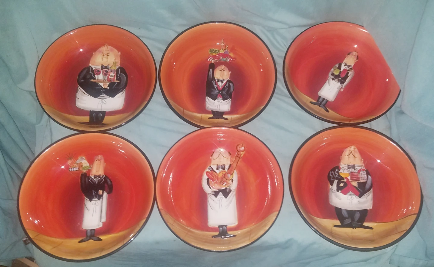 7 Pc Certified International "Dinner Is Served"  Pasta Bowl Set - photo 3