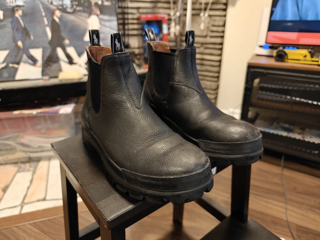Ralph Lauren Polo Black Leather Chelsea Boots - photo 3