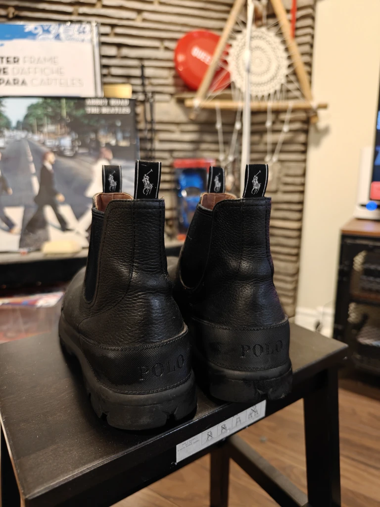 Ralph Lauren Polo Black Leather Chelsea Boots - photo 4