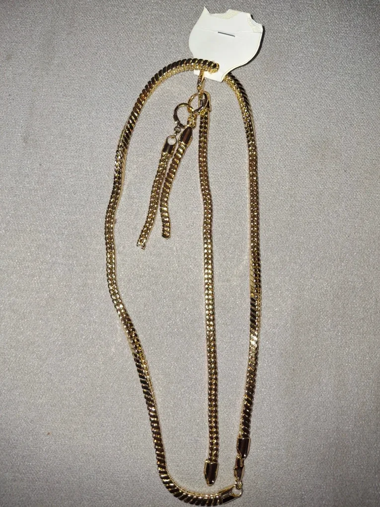 Gold laminated  Chain Necklace set