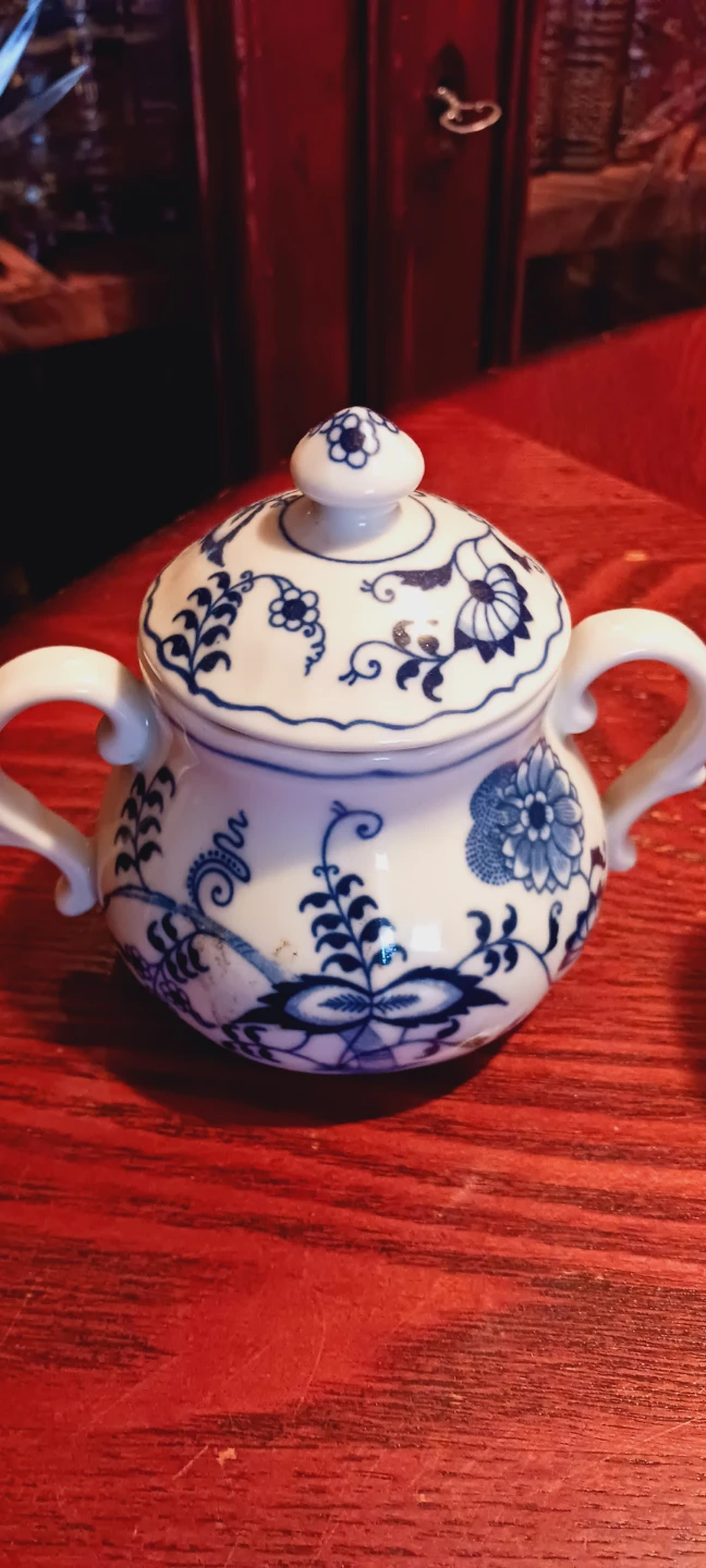 BLUE DANUBE JAPAN FINE PORCELAIN CREAMER & SUGAR BOWL - photo 3