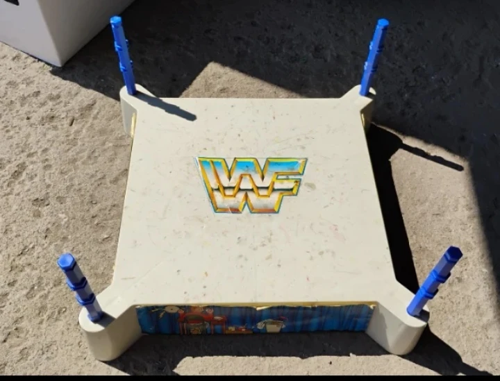 WWF/WWE LJN Sling ‘Em-Fling’ Em Wrestling Ring Cage Match Parts