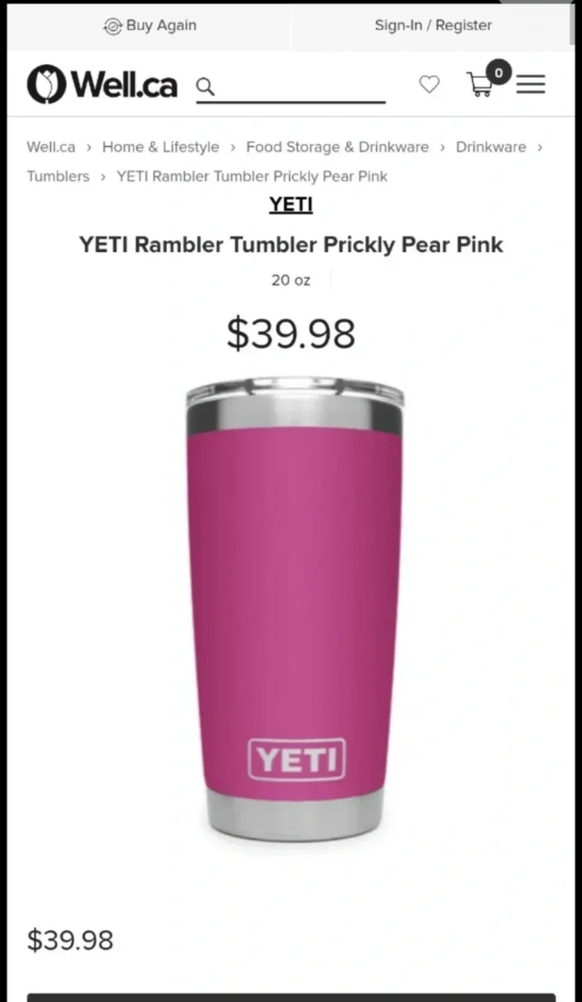 YETI 2 Rambler 20oz Tumbler - #Cleanout