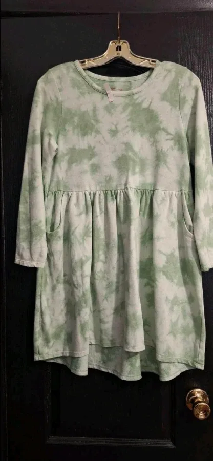 Cat & Jack Girls' Tie-Dye Dress - Size L (10/12)