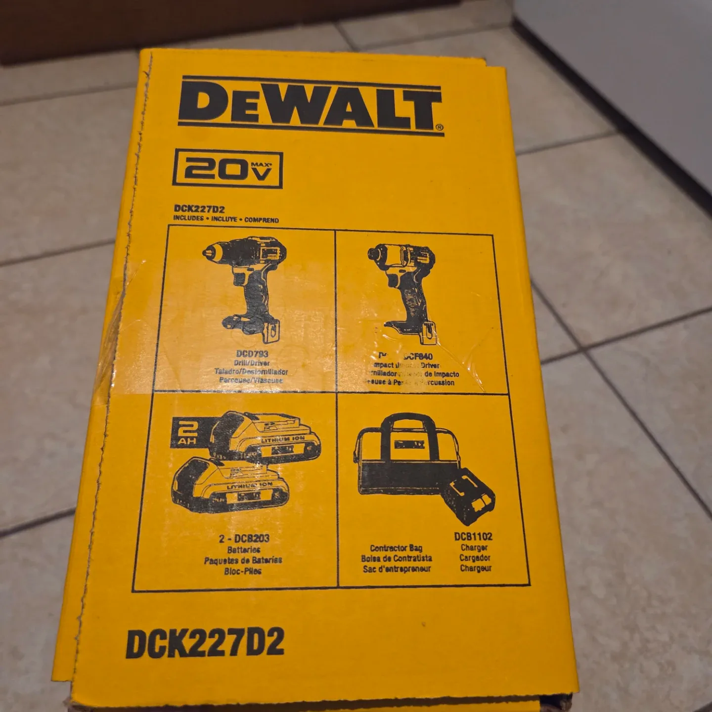 New DeWalt DCK227D2 2-Tool Combo Kit image indicator(2)