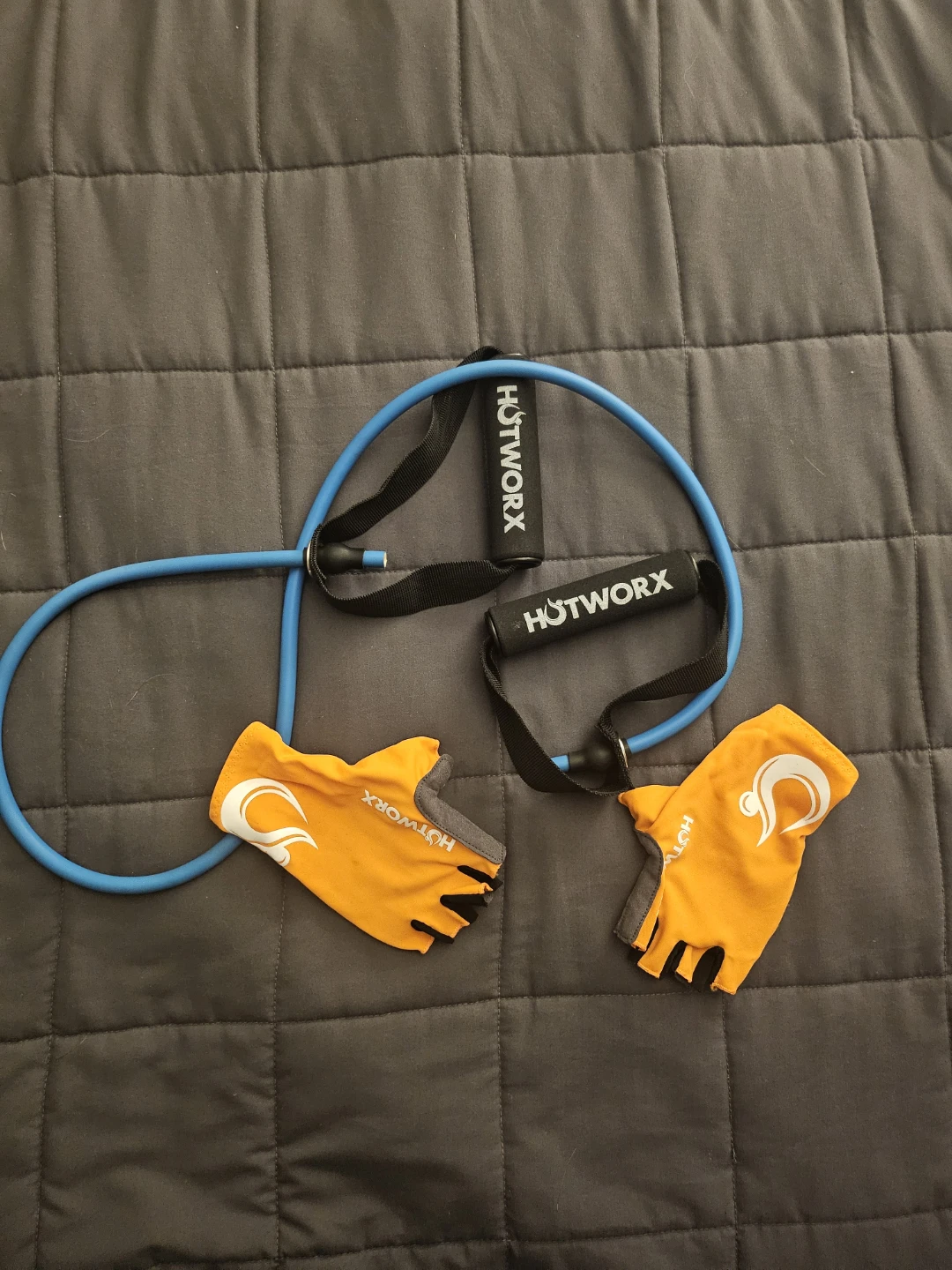HOTWORX Yoga Mat, Towel, Gloves, and Resistance Band Set - photo 2
