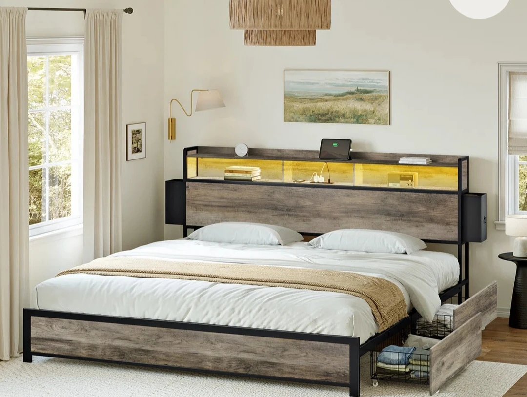King Size Bed Frame with Storage - photo 3