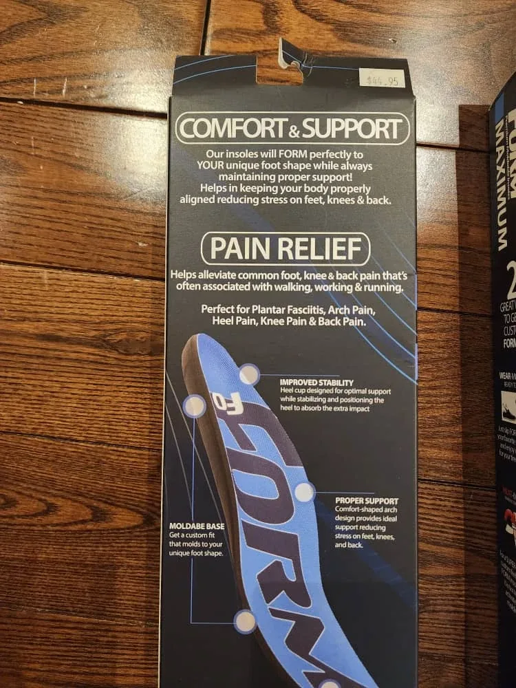 New Maximum Form Insoles (Men's 10-10.5)