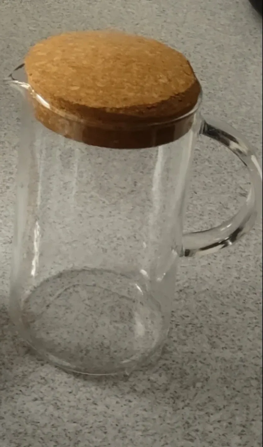 Glass Pitcher with Cork Lid #Clenout