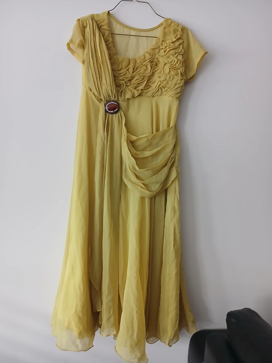 Yellow Chiffon Dress