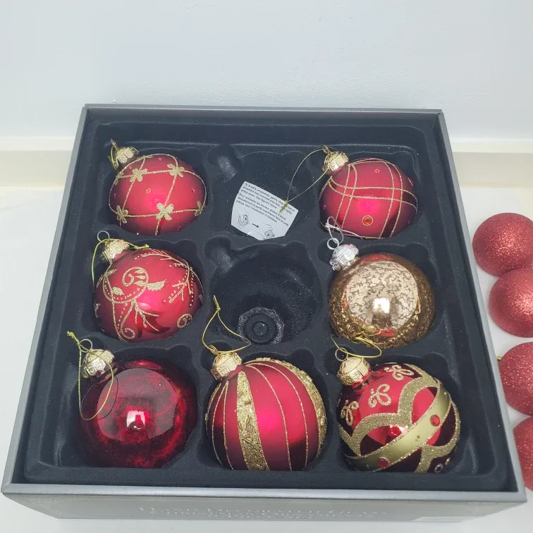 Red & Gold Christmas Ornaments #cleanout image indicator(9)