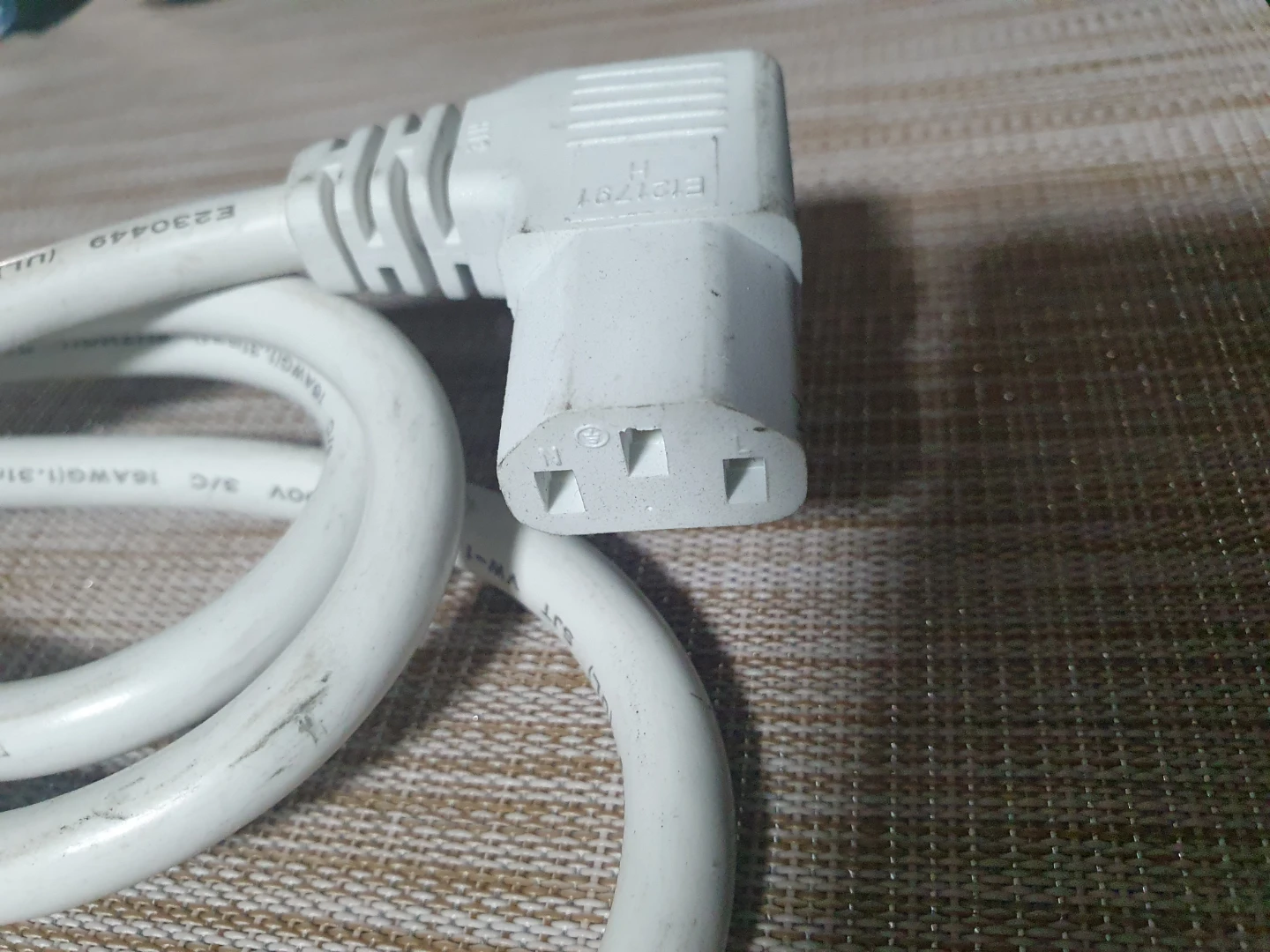 White Power Cord Cable - photo 2