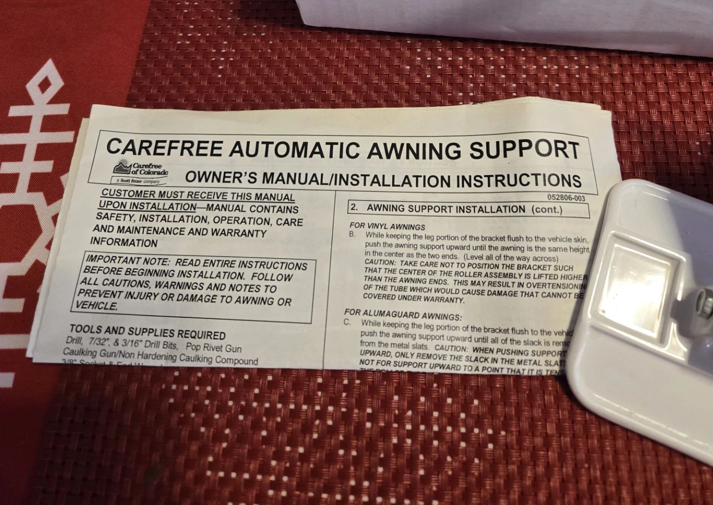 Carefree Automatic Awning Support - White - photo 5
