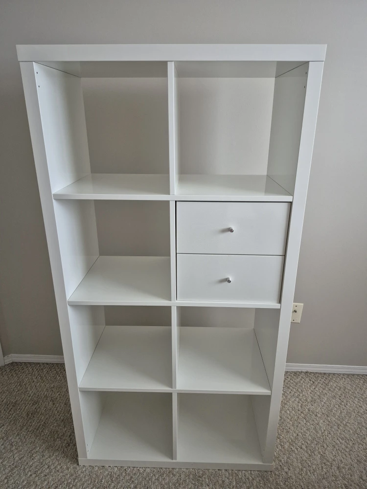 IKEA Kallax Shelf Unit with Inserts - White - photo 2