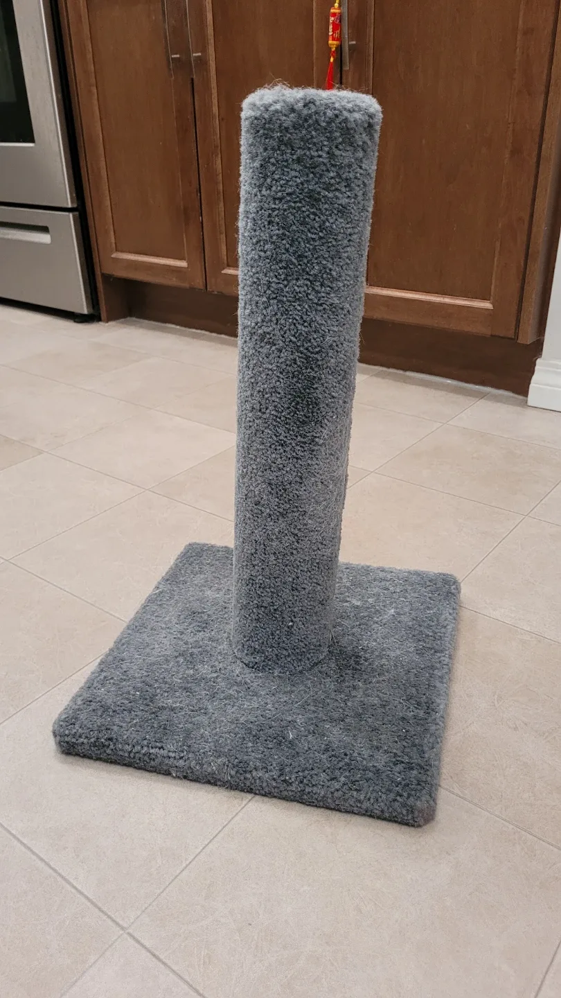 Grey Carpet Cat Scratching Post
