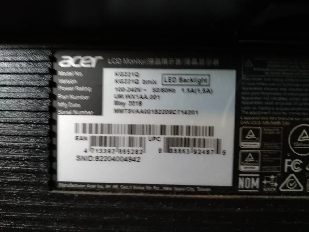 Acer LCD Computer Monitor 21.5 inch image indicator(2)