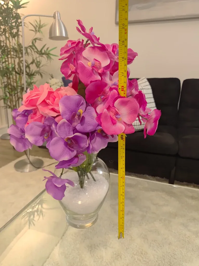 Faux Flowers with glass vase image indicator(2)