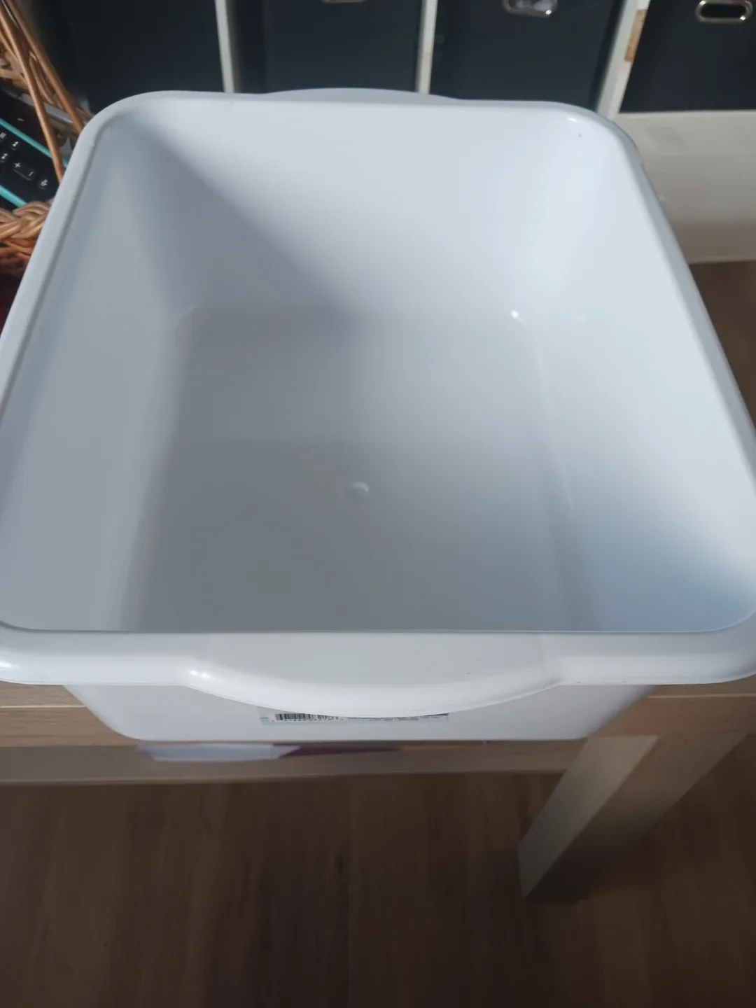 White Plastic Storage Bin