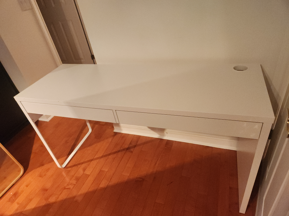 IKEA long white desk