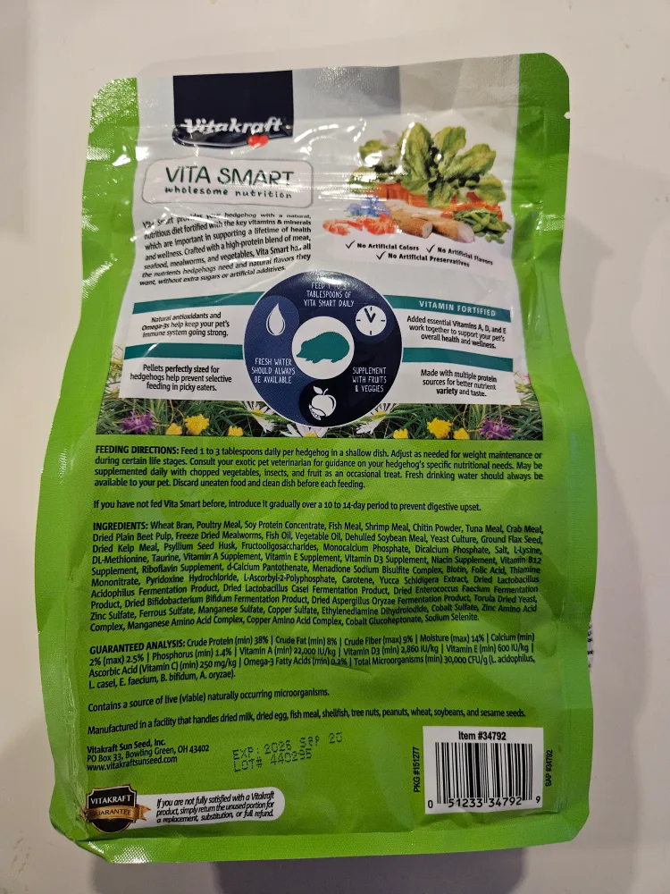 Vitakraft Vita Smart Hedgehog Food Pellets image indicator(2)