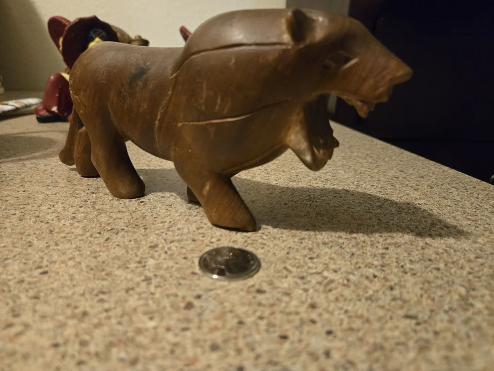 Wooden Lion Carving
