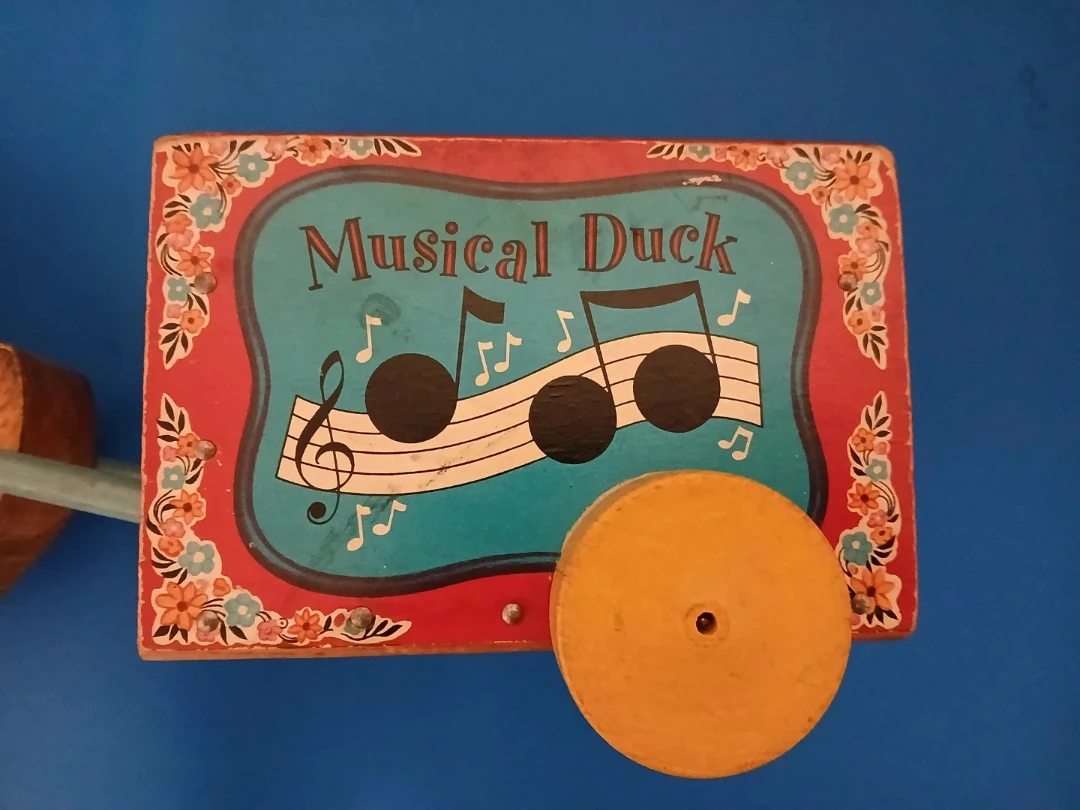 Vintage Musical Duck Pull Toy - photo 2