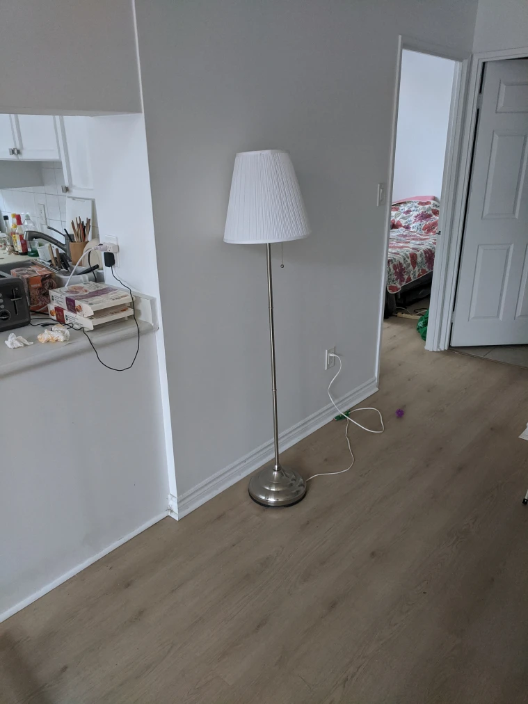 IKEA Floor Lamp with White Shade - photo 4