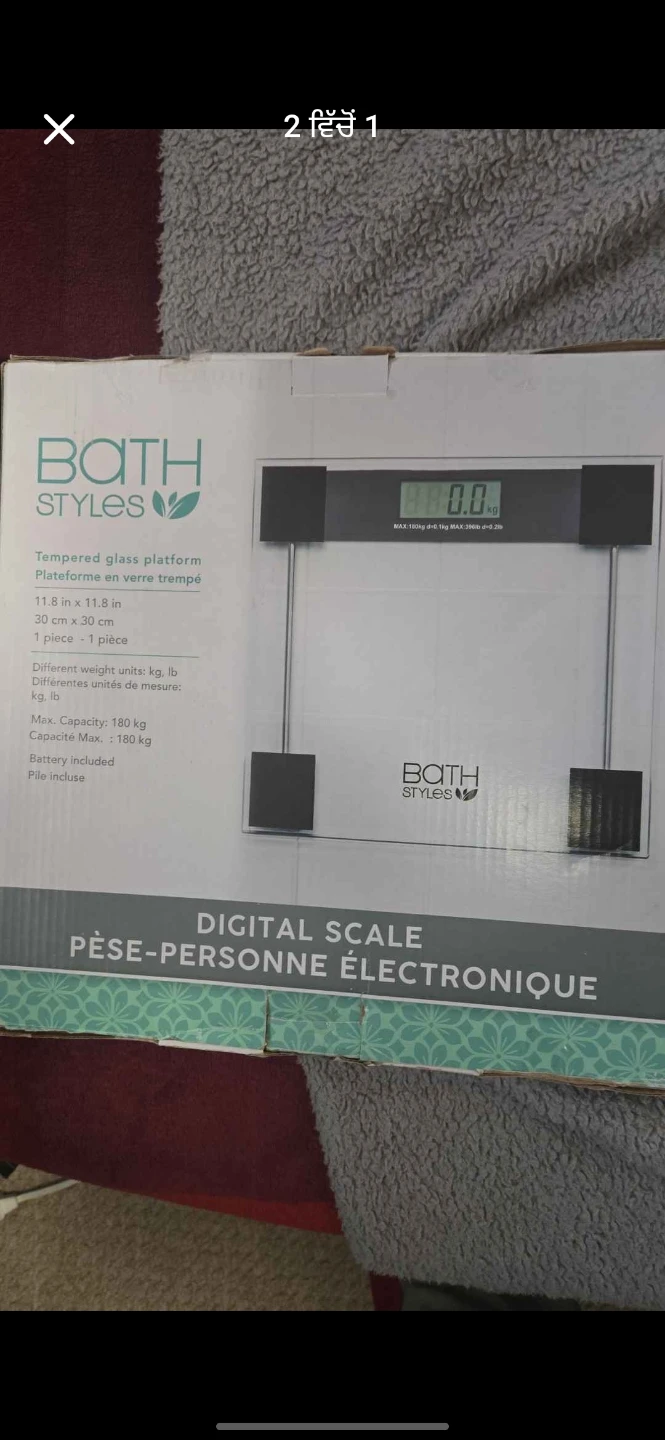 Bath Styles Digital Scale - Tempered Glass