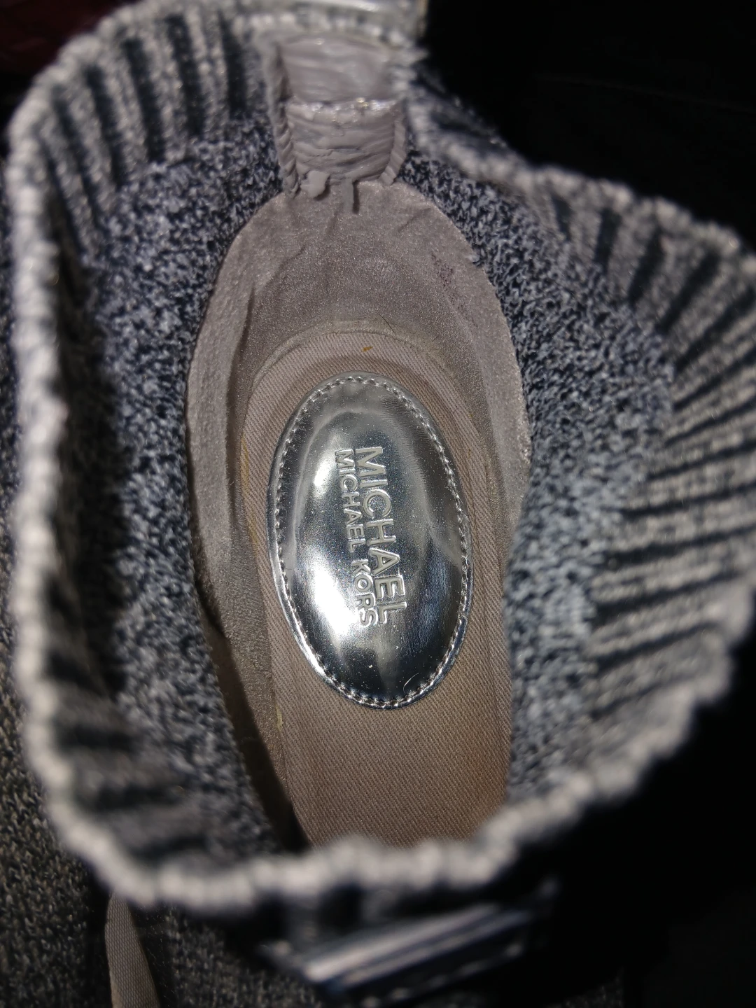 Michael Kors Grey Knit Sock Sneakers - photo 5