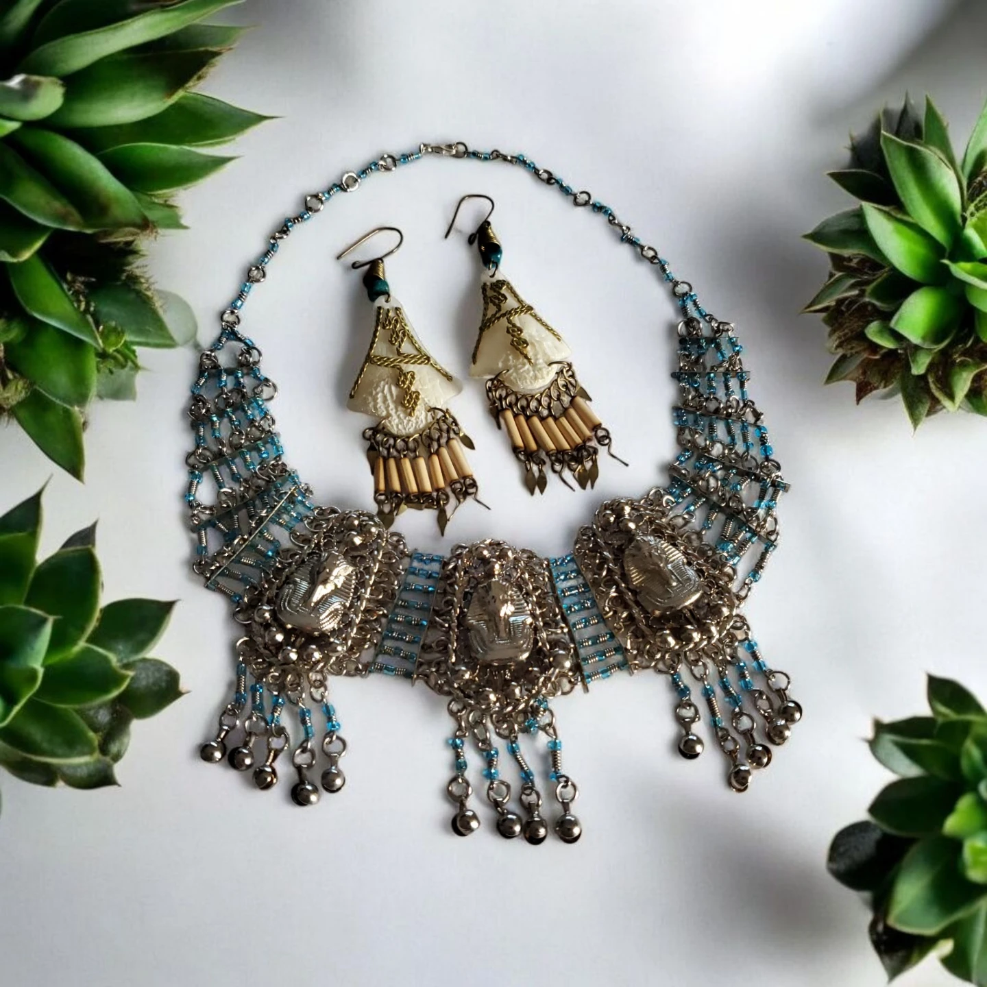 Necklace & Earrings Set - Egyptian Style