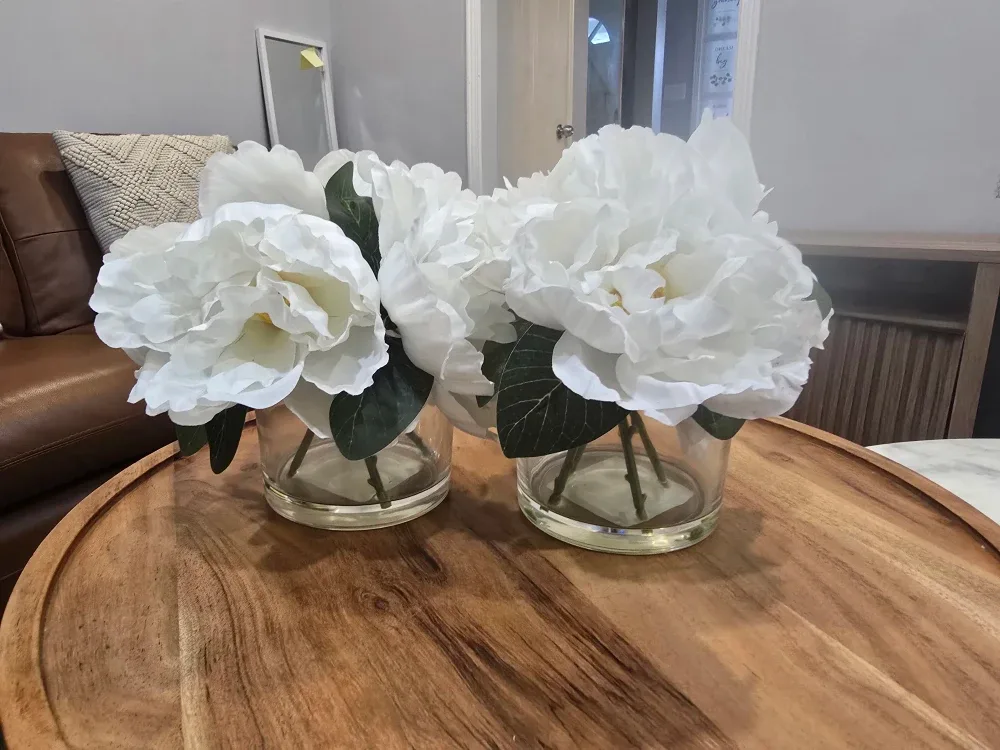 White Faux Floral Arrangement