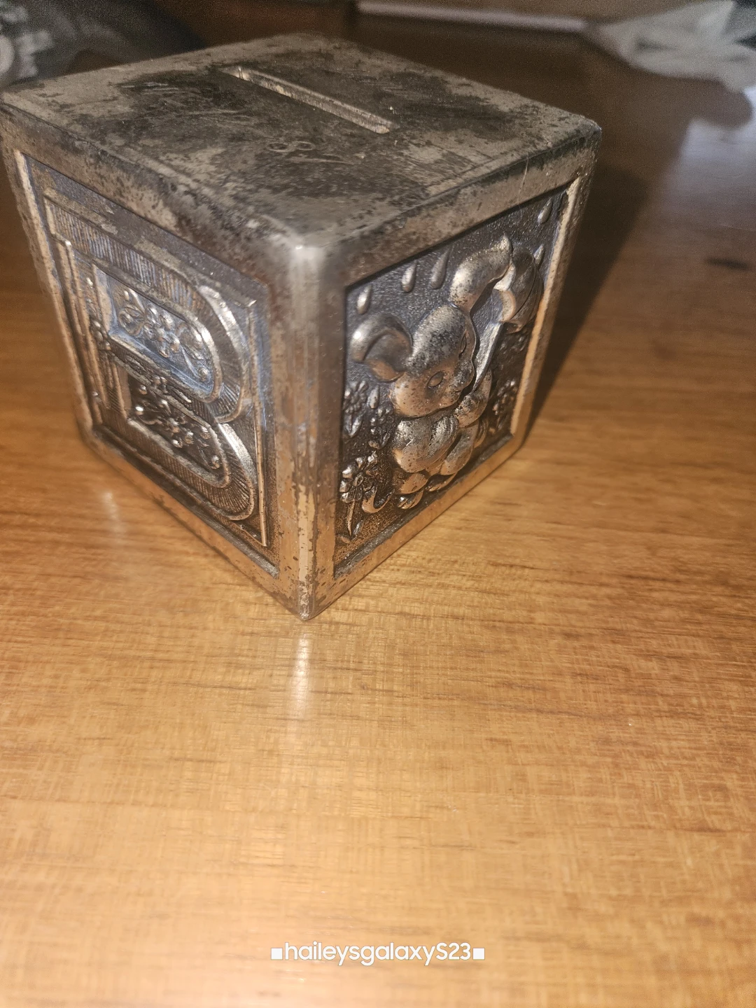 Vintage Silver ABC Block Coin Bank - photo 4