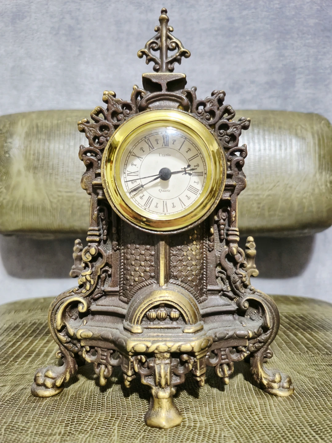 Italian Uranio Bronze Clock - photo 2