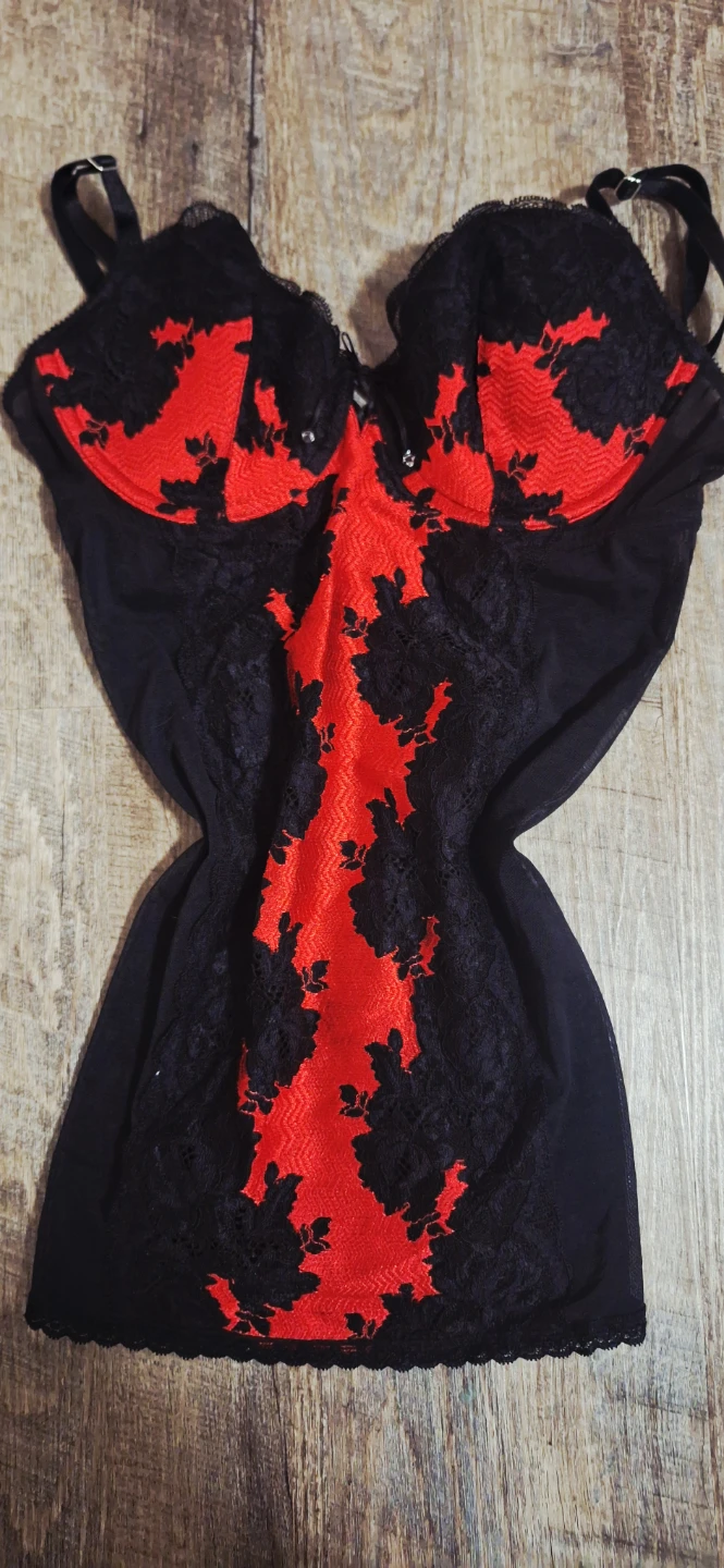 Y2k Victoria's Secret Black & Red Corset, Size 36C