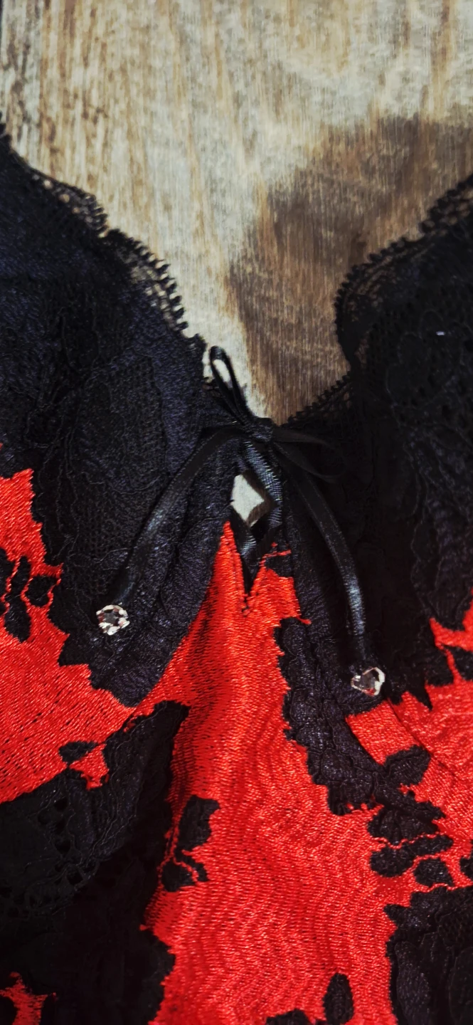Y2k Victoria's Secret Black & Red Corset, Size 36C - photo 2