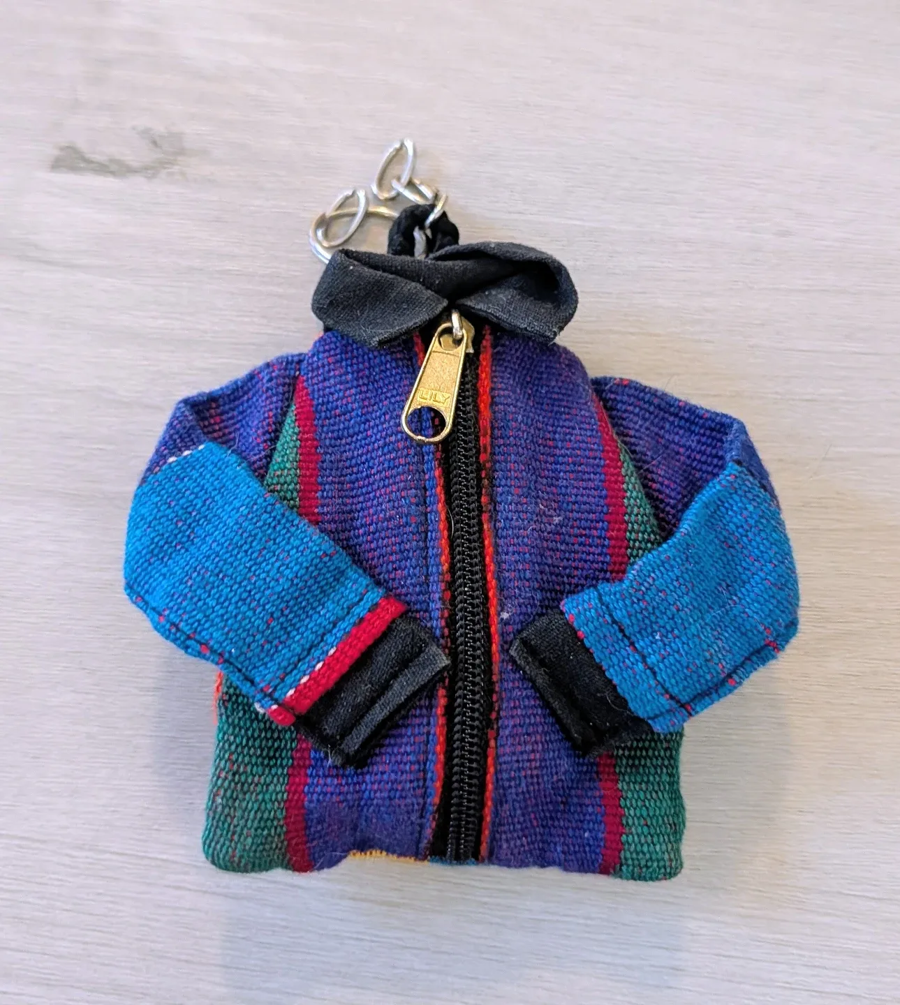 Colourful Jacket Keychain with Zip Pouch