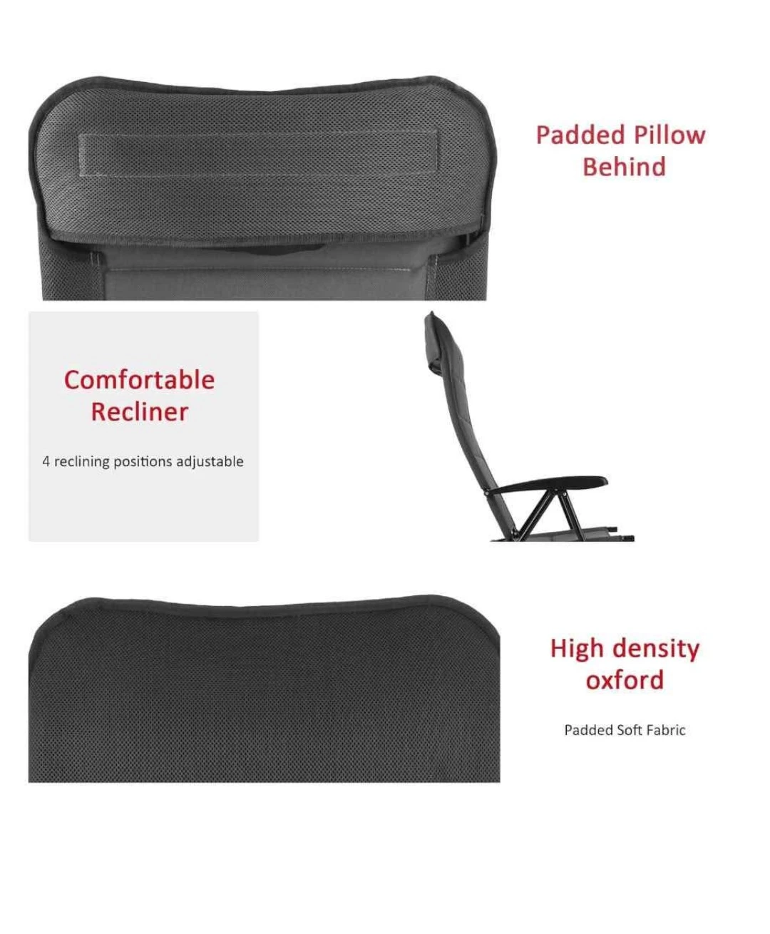 SunnyFeel Reclining Folding Patio Lounge Chair - photo 4