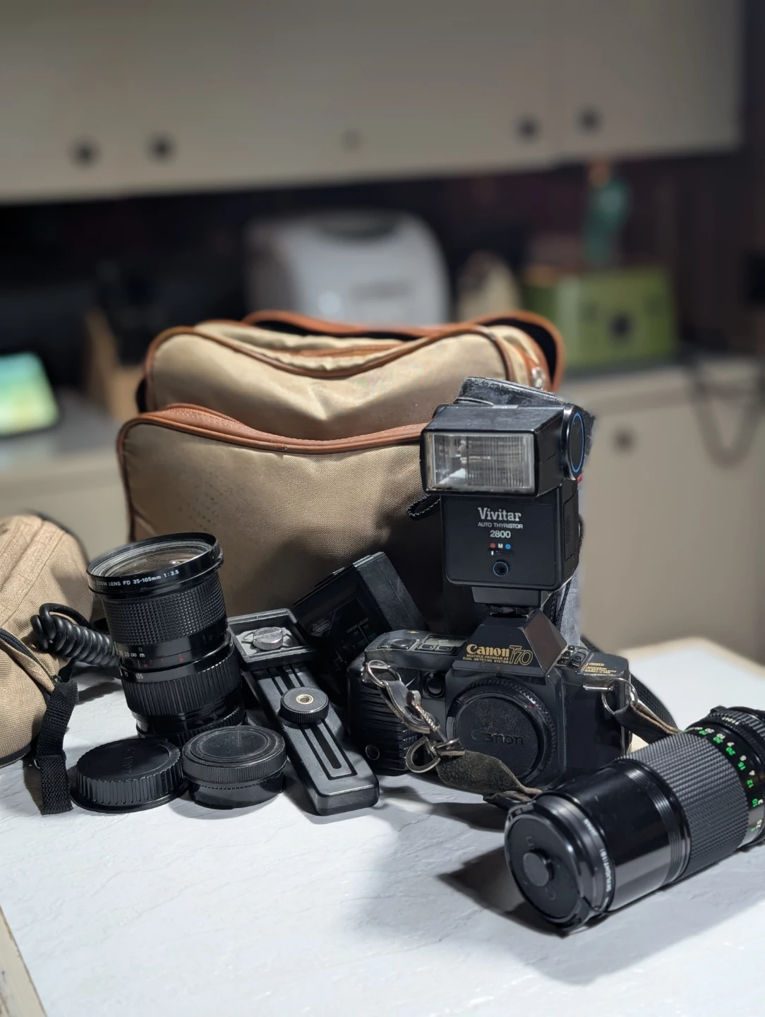 Canon T70 Vintage Camera w/ Accessories - photo 2