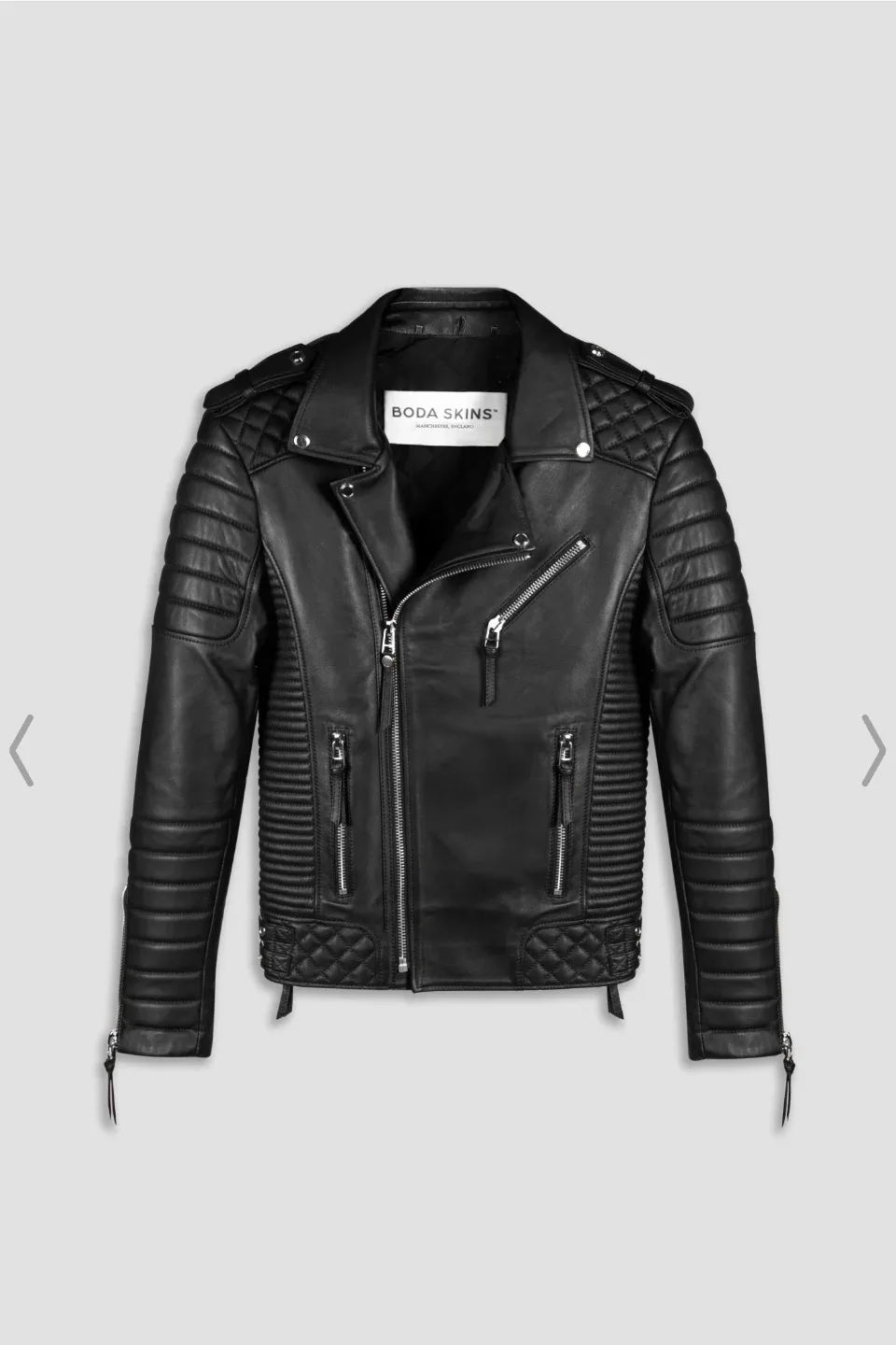 Boda Skins 'The Kay Michaels' Black Leather Jacket - Size S