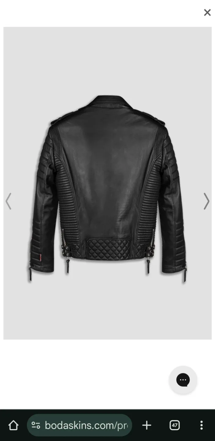 Boda Skins 'The Kay Michaels' Black Leather Jacket - Size S image indicator(2)