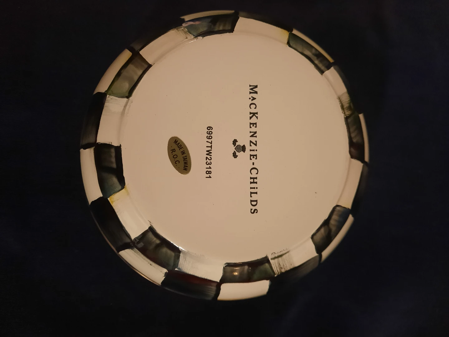 MacKenzie-Childs Courtly Check Enamel Everyday Bowl - photo 2