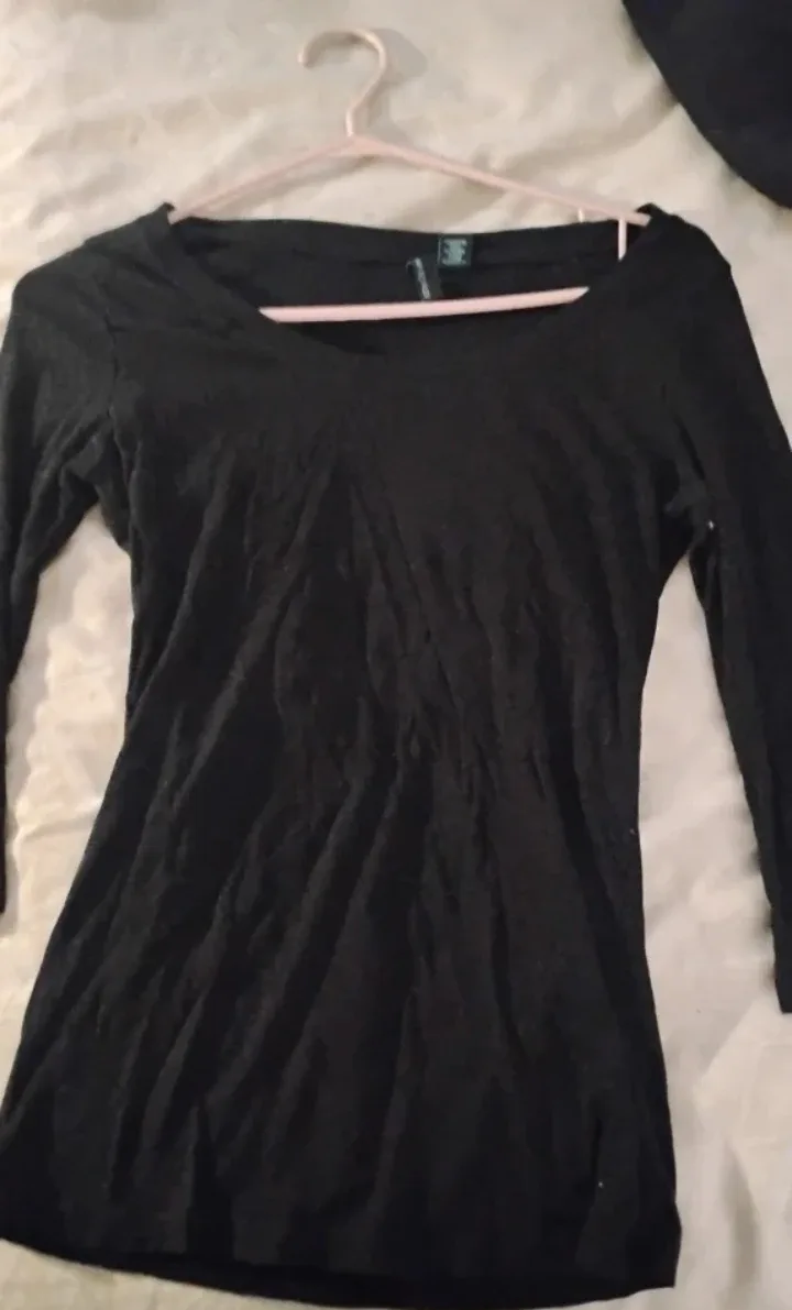 #Cleanout - Cynthia Rowley Black Long Sleeve Top