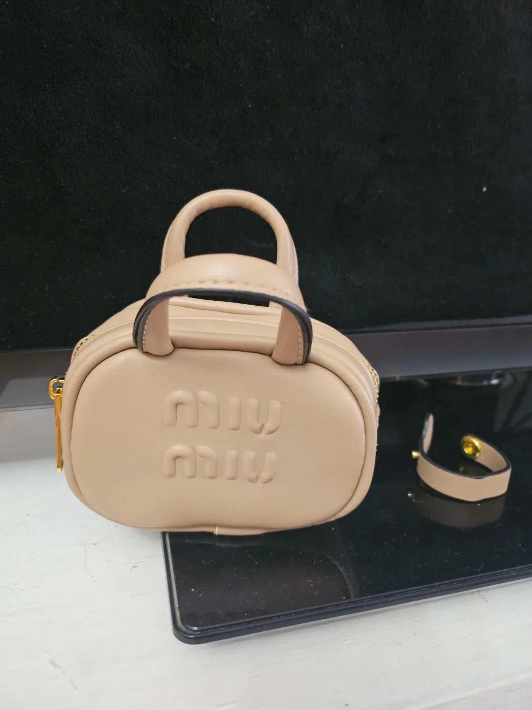 Miu Miu Mini Top Handle Bag & Bracelet Set