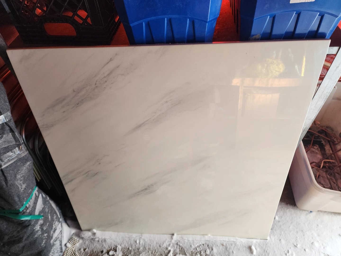 Lynn 39" Coffee Table - Marble and Gold - photo 3